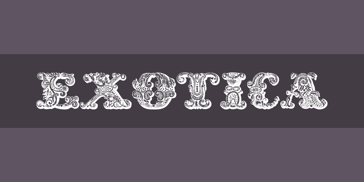 Пример шрифта exotica